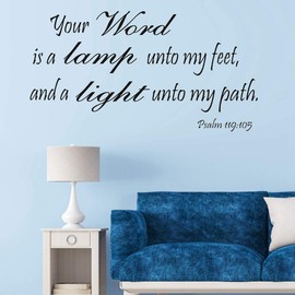 Taidda Bible Sticker,Bible Self-Sticking Sticker PVC Bible Verse Wall Decals Christian Quote Wall Art Stickers Religious Decor