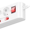 deleyCON 6-Way Power Strip Individually Switchable 1.4 m Cable (6