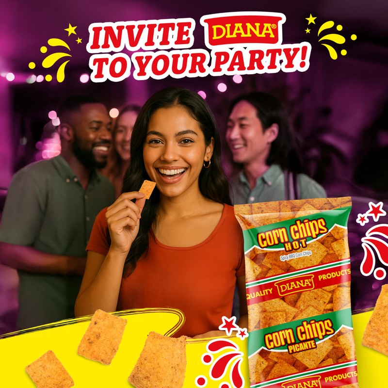 Diana Corn Chips, Hot/Picante BBQ Flavor, 4.05 Oz (Pack of