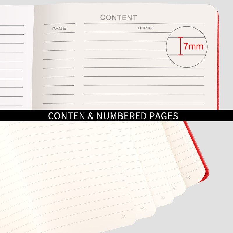 RETTACY Lined Journal Notebook - A5 Note Book Hardcover Notepad