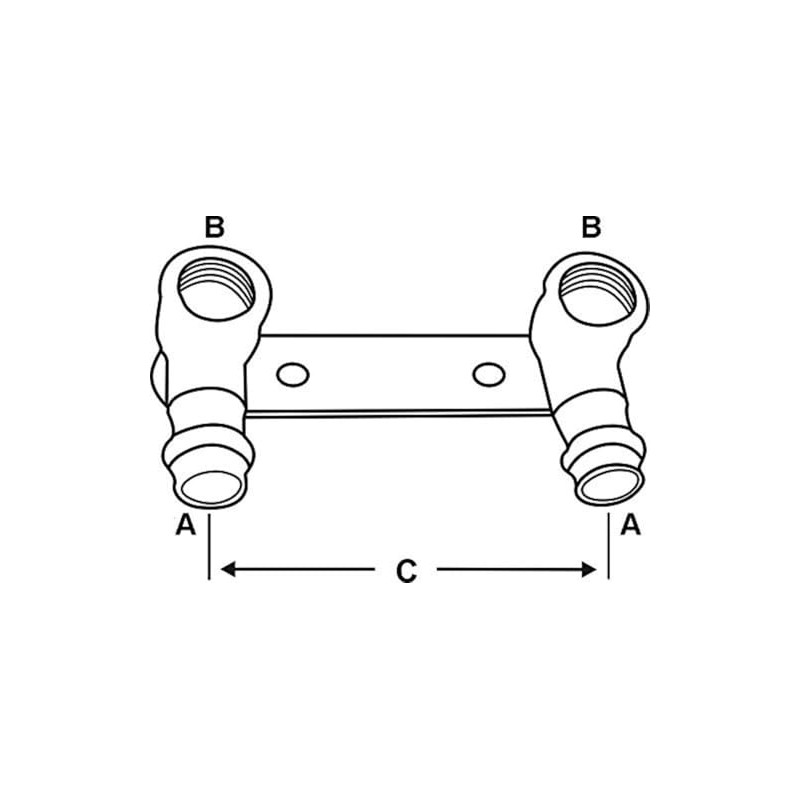 Cornat T65771512B Press Mounting Unit for Corner Valves and Wall
