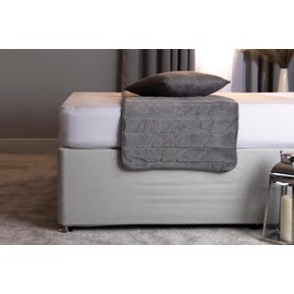 Belledorm 19" Extra Deep Base Wrap Valance Sheet - Transforms a drab looking bed base divan - Luxury Faux Suede (Cloud, Single)