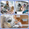Lineshading 49 Pcs Laundry Strap Sock Clips Set Includes 24