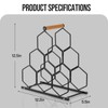 Drincarier Small Black Wine Rack 6 Bottle Holder Countertop -