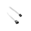 CableMod ModFlex Sleeved 3-pin Fan Cable Extension (White, 30cm)