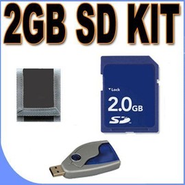 2GB SD (Micro SD with SD Adapter) Secure Digital Memory Card + USB SD Card Reader for Creative Zen/Other SD Compatible MP3 Players - Accessory Saver Bundle by BigVALUEInc!