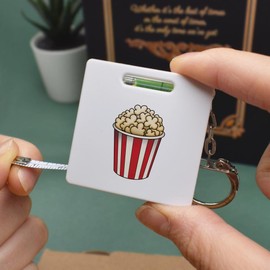 'Popcorn Bucket' Keyring Tape Measure/Spirit Level Tool (KM00042003)