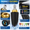 Turbo Nozzle for Pressure Washer – 360° Rotating Brass Sprayer