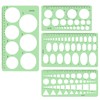 4 PCS Circle Stencil, Circle Template, Circle Ellipse Triangle Square