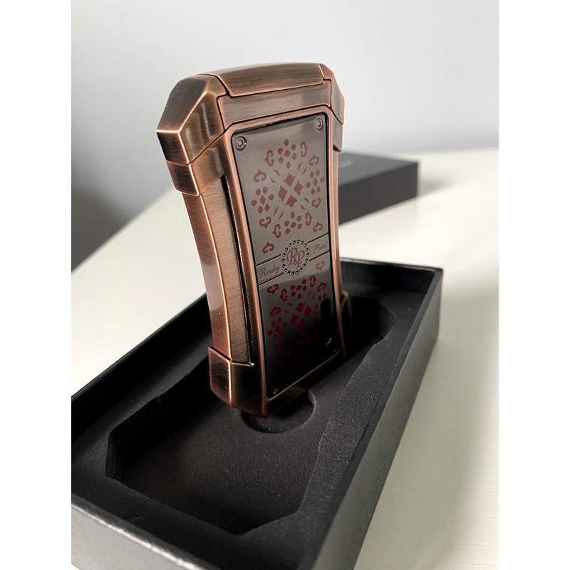 Rocky Patel Genesis Triple Jet Flame Cigar Lighter - Brushed