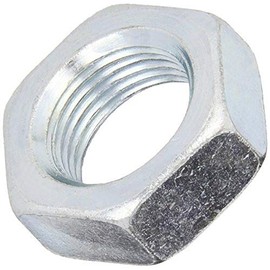 Steel Hex Jam Nut, Zinc Plated Finish, Grade 2, ASME B18.2.2, 3/8"-24 Thread Size, 9/16" Width Across Flats, 7/32" Thick (Pack of 100)