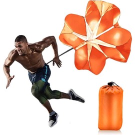 Running Speed , 56 inch Speed Drills Resistance Parachute Running Sprint Chute Soccer Football  Speed - Color: Orange