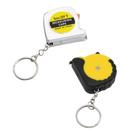 Keychain Tape Measure Twin Scale Metric and Inches Measuring Tape Automatic Soft Steel Tape Measure Keychain Tape Measure Mini 3ft,for Birthday Party Favors and Daily Use,Linear Measurement