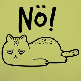 Shirtracer - Children's Apron for Boys and Girls - Cat - Apron Children - 'hm Nö Cat - Funny Cat Motif Gift Cat Owner Cat Fan, 5 Light Green