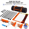 Outdoor Professional Volleyball Net Set for Backyard Beach with Adjustable