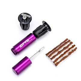 ZTTO Bicycle Tubeless Tire Fast Repair Kit for MTB and Road Bike, Tires Bar End Hidden Tool Components Integrated - Fast Fix a Puncture or Flat (AMZ-BSBT1G2)