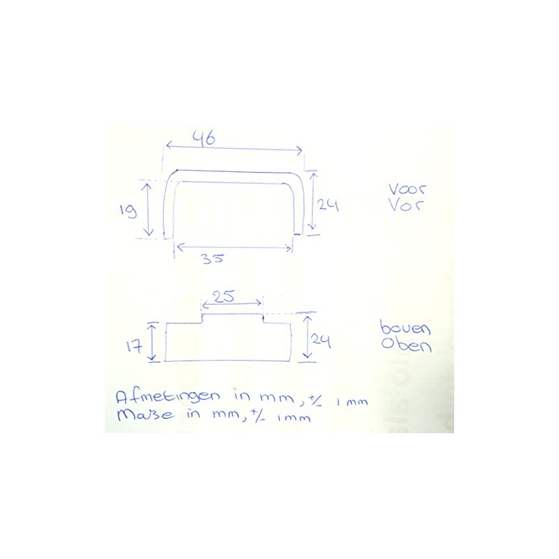 Counterpart for connection Tico steel 45 mm silver