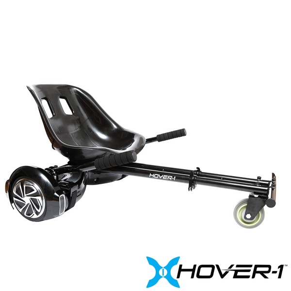 Hover-1 Kart Buggy Attachment | Compatible with All 6.5" & 8" Electric Hoverboards, Hand-Operated Rear Wheel Control, Adjustable Frame & Straps, Easy Assembly & Install
