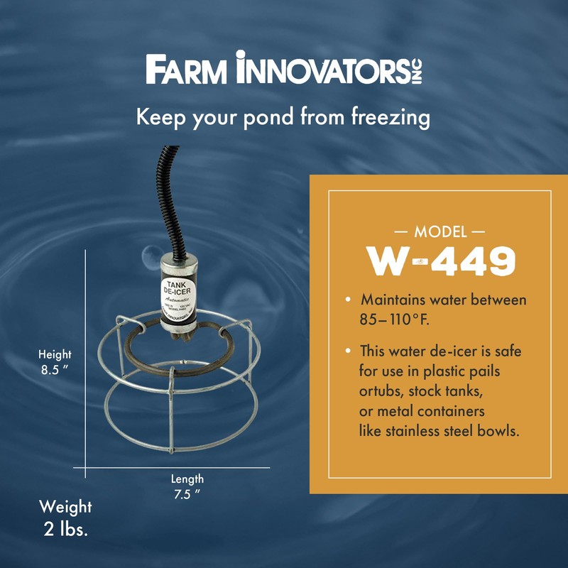 Farm Innovators Submergible Bucket Heater for up to 5 Gallon