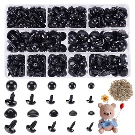 PH PandaHall 10 Types of Paws and Nose Plushes, Approximately 224 Pieces, Doll Eye Nose, Doll Making, Animal Nose, Plastic Nose, For Practice, DIY Doll Eyecrafts, Crafts, Parts, Material, Handmade,