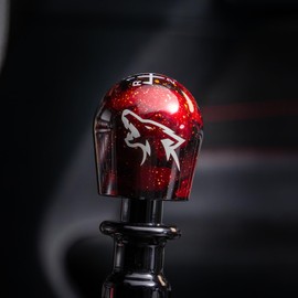 Billetworkz Cosmic Space Coyote Shift Knob for Manual Ford Mustang (2015-25), Red Cosmic