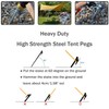 8 Pack Tent Stakes Heavy Duty 12 inch Steel Tent