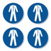 Use protective clothing, mandatory sign: M010 - DIN EN ISO