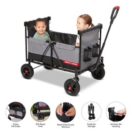 Radio Flyer The Beast MVP Wagon, Heavy Duty Kid & Cargo Folding Wagon, Collapsible Wagon Cart for Ages 1.5+