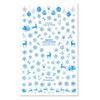 3 Sheets Blue Christmas Nail Art Stickers - Christmas Nail