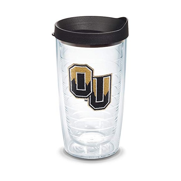 Tervis Oakland Golden Grizzlies Logo Tumbler with Emblem and Black Lid 16oz, Clear