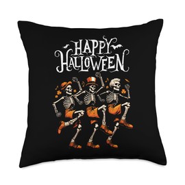 Step Dance Skeletons Retro Irish Dancer,Ceili, Sean-nós,Jig Throw Pillow