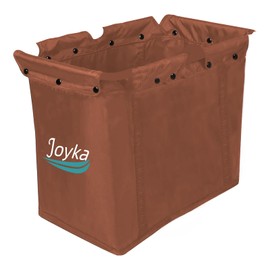 Joyka 55 Liters Shopping Cart Bags Trolley Replacement Bags for Shopping Carts Trolley Oxford Cloth Waterproof Cart Bags Storage Bag Brown, 18.3 x13.18 x 20.86 inch Brown (Bag Only)