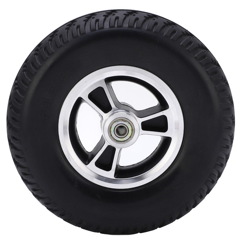 Wheelchair Wheel Replacement Solid PU Reinforced Aluminum Alloy Hub Walker