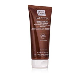 MartiDerm Hair System Champú/Shampoo Anticaída Antiseborreico. Consigue un cabello libre de grasa e impurezas. Factores de crecimiento capilar 3GF + Ácido salicílico. Mejora el anclaje al cuero cabelludo - 200 Ml