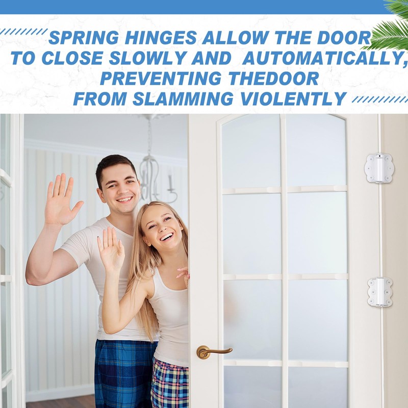 Zonon 6 Pack White Self Closing Screen Door Hinge 2