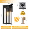 OYKYOHEI 2 Pack Large Porch Lights with GFCI Outlet, Dusk