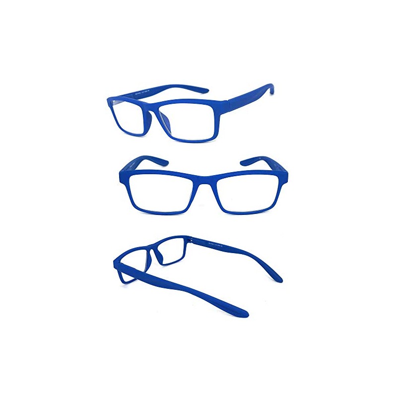 VeryHobby Men Women Retro Square Rubberized Frame Reading Glasses Spring