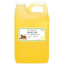 Dr Adorable - 64 oz - Peanut Oil Unrefined - 100% Pure Natural Premium Organic Cold Pressed