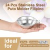 ZANHIX 24 Pcs Puto Molder Filipino Stainless Steel - Medium-Size