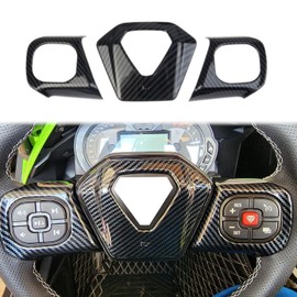 Carbon Fiber Steering Wheel Cover Molding Trims Accessoriess for Polaris Slingshot 2020-2025