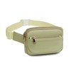 TINYAT Fanny Pack for Women Belt Bag 3-Zipper Pocket Crossbody
