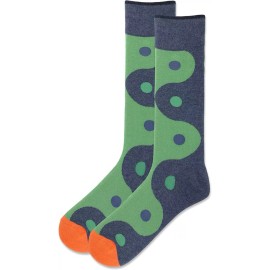 Hotsox Men's Yin Yang Socks 1 Pair, Denim Heather, Men's 10-13 Shoe