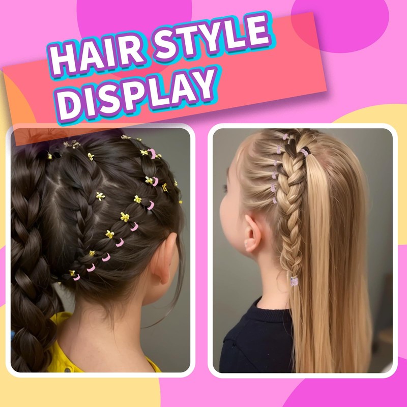 Teenitor Hair Bands, Rubber Elastics, 300pcs, Pink