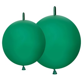 LFCXHTY Dark Green Link Balloons 6 Inch 12 Inch 120 Pcs Latex Linking Balloons for Birthday Wedding Party Festival Decorations