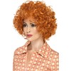 Smiffys Curly Afro Wig, Ginger , 1970's Disco Fancy Dress,