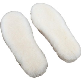 Shoeslulu Premium Thick Shearling Insoles with Breathable Anti-Slip Latex Bottom (US Men 8-8.5 / EU 41, Thick Shearling