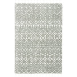 SAFAVIEH Berber Fringe Shag Collection Accent Rug - 4' x 6', Sage & Ivory, Design, Non-Shedding & Easy Care, 1.2-inch Thick Ideal for High Traffic Areas in Entryway, Living Room, Bedroom (BFG516W)