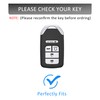 Leather Key Fob Cover with Keychain Compatible with 2016-2022 Honda