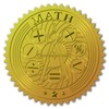 CRASPIRE 100pcs Gold Foil Certificate Seals Math Embossed Gold Certificate