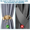 HhBdy Curtain Tie Backs 2 Pack,Curtain Holdbacks Adjustable Spring Decorative